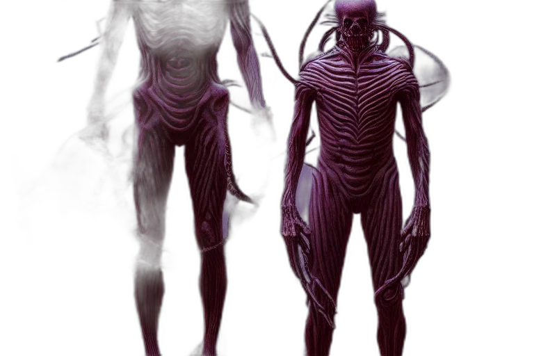 creature, concept art, 3d render, fantasy art, comic book art, outer space, dark, not transparent PNG cut-out