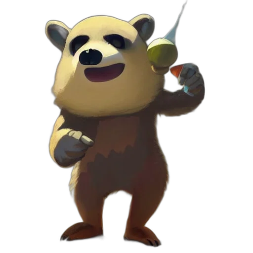 staff, animal, creature, weapon, concept art, 3d render, pixel art, fantasy art transparent PNG cut-out