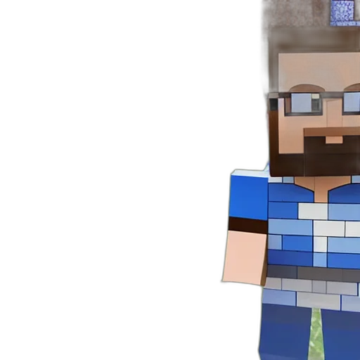 3d render, pixel art, cartoon, photorealistic, blue, screenshot, walter, white transparent PNG cut-out