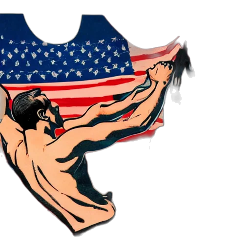 shirtless, putin, biting, american transparent PNG cut-out
