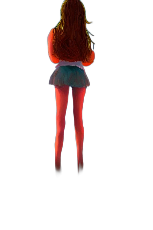 dress, jacket, staff, hair, 3d render, concept art, pixel art, cartoon transparent PNG cut-out