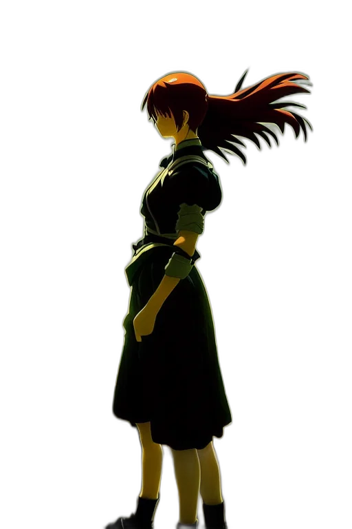 dress, staff, jacket, weapon transparent PNG cut-out