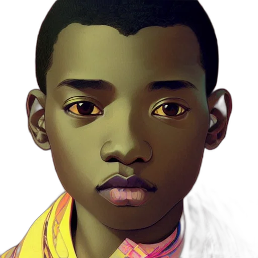 face, photorealistic, concept art, cartoon, 3d render, earth tones, pastel, dark transparent PNG cut-out