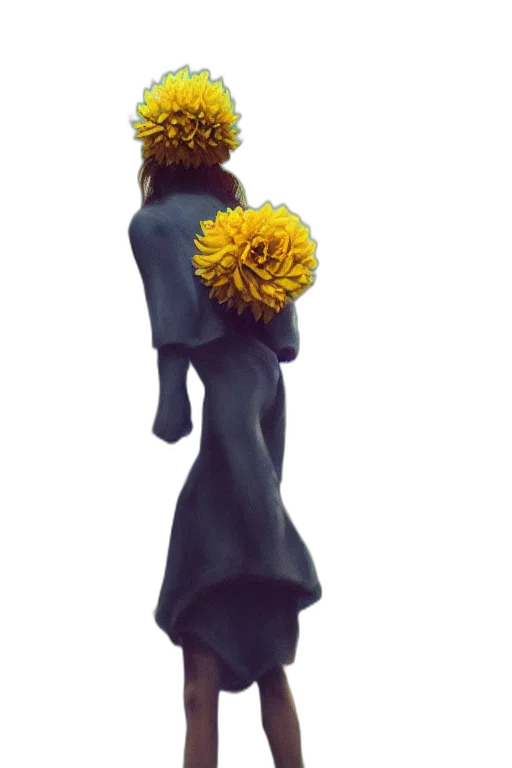 dress, flower, crown, staff, 3d render, photorealistic, concept art, oil painting transparent PNG cut-out