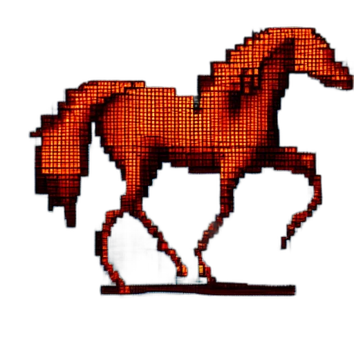 dragon, animal, robot, creature, pixel art, vaporwave, concept art, 3d render transparent PNG cut-out