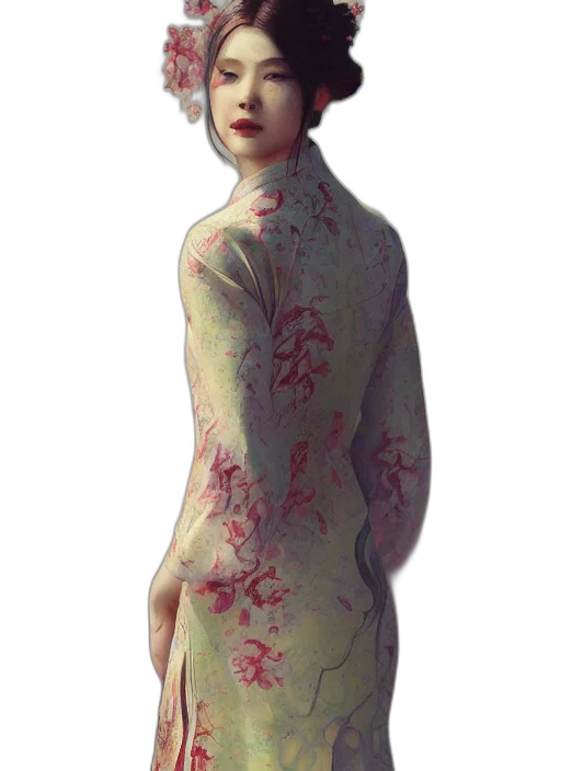 dress, jacket, staff, face, concept art, fantasy art, photorealistic, watercolor transparent PNG cut-out