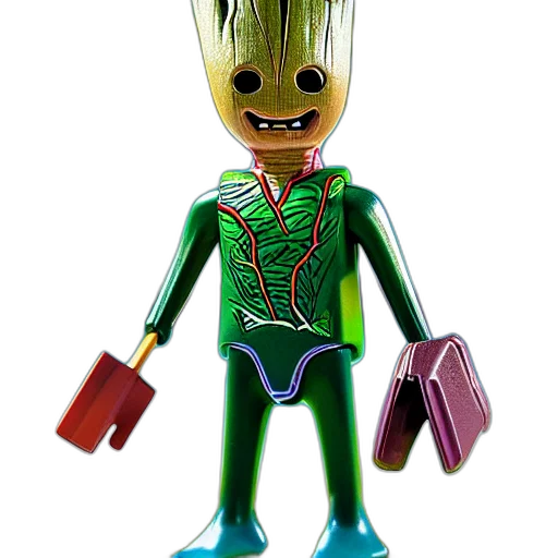 robot, mask, staff, creature, 3d render, concept art, comic book art, cartoon transparent PNG cut-out
