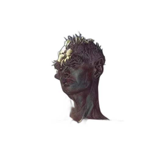 face, mask, crown, creature transparent PNG cut-out