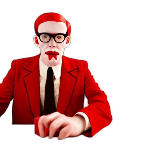 staff, 3d render, concept art, red transparent PNG cut-out