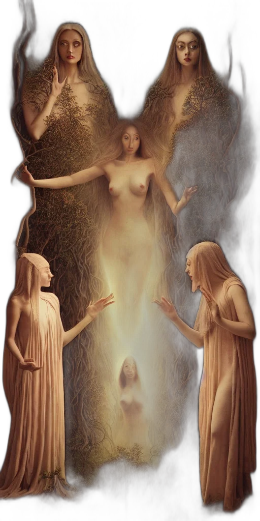 dress, fantasy art, concept art, oil painting, photorealistic, fire, forest, night transparent PNG cut-out