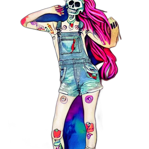 dress, cartoon, vaporwave, watercolor, concept art, neon lights, neon, colorful transparent PNG cut-out