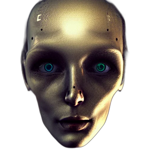 robot, mask, face, creature, 3d render, concept art, cyberpunk, photorealistic transparent PNG cut-out