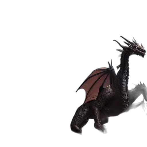 dragon, creature, animal, staff, concept art, fantasy art, 3d render, pixel art transparent PNG cut-out