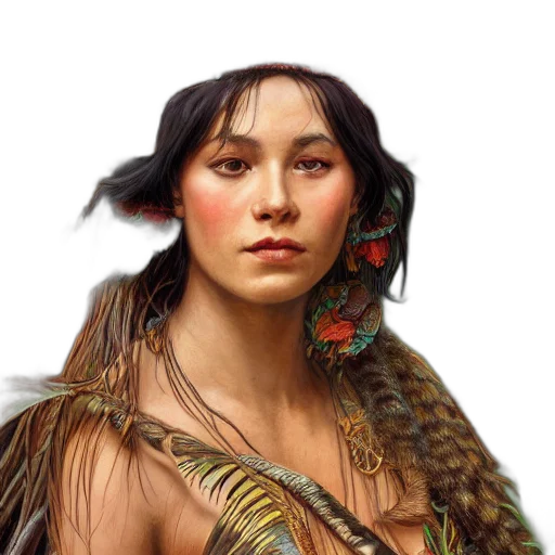 face, jewelry, dragon, staff transparent PNG cut-out