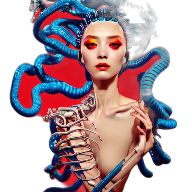 mask, creature, hair, jewelry transparent PNG cut-out