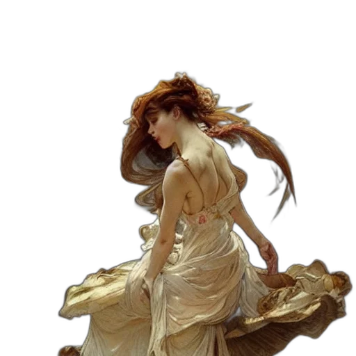 dress, oil painting, fantasy art, concept art transparent PNG cut-out