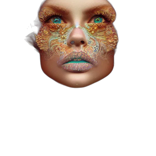 mask, face, creature, jewelry, fantasy art, 3d render, photorealistic, concept art transparent PNG cut-out