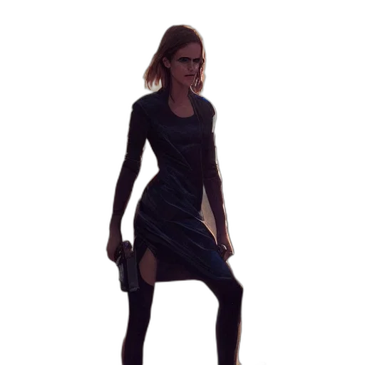 dress, staff, creature, robot, concept art, pixel art, 3d render, cyberpunk transparent PNG cut-out