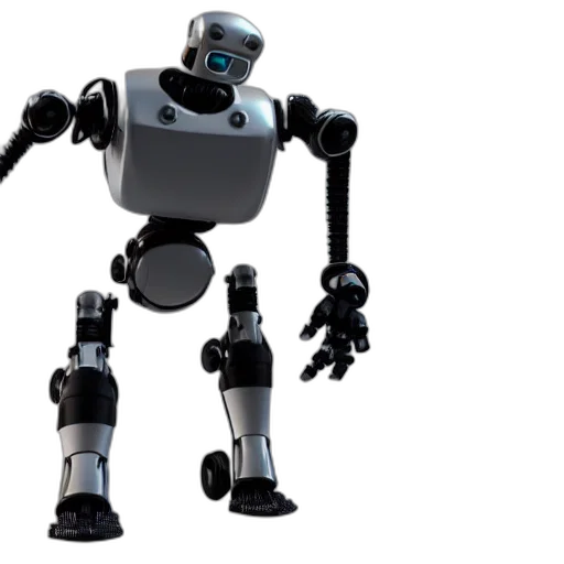 robot, 3d render, concept art, render transparent PNG cut-out