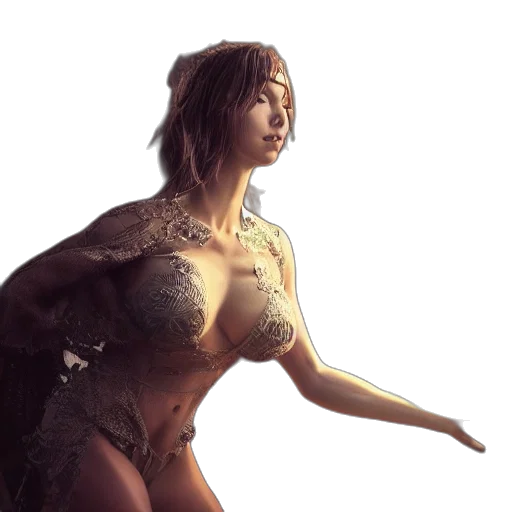 dress, fantasy art, concept art, 3d render transparent PNG cut-out