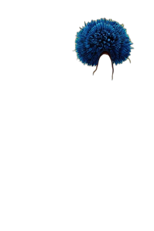 hair, hat, umbrella, creature, 3d render, concept art, pixel art, photorealistic transparent PNG cut-out