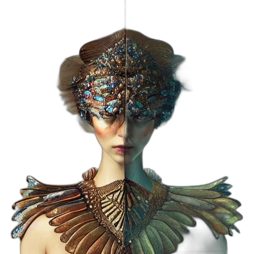 crown, mask, jewelry, hat, concept art, fantasy art, 3d render, photorealistic transparent PNG cut-out