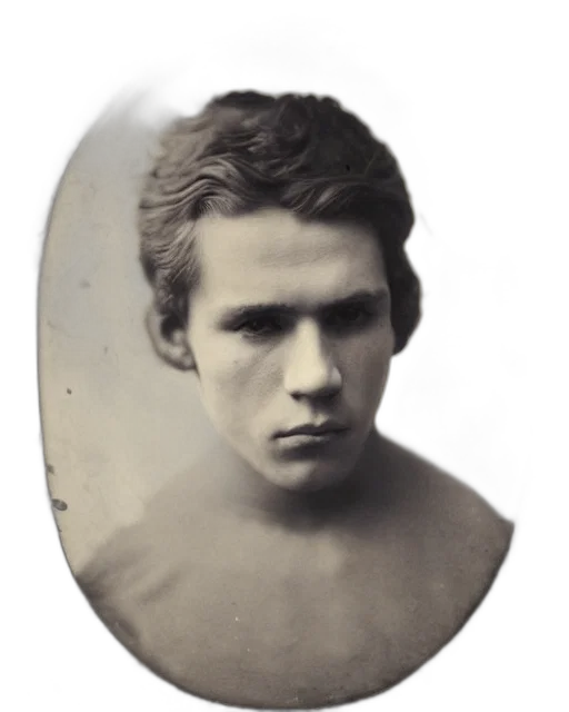 face, mask, creature, hair, photorealistic, oil painting, tintype, photo transparent PNG cut-out