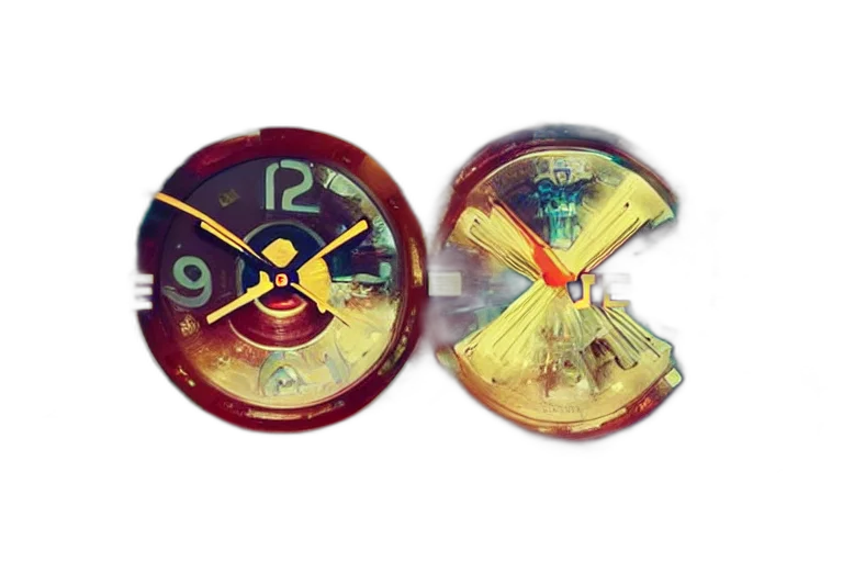 3d render, photorealistic, time, moving transparent PNG cut-out
