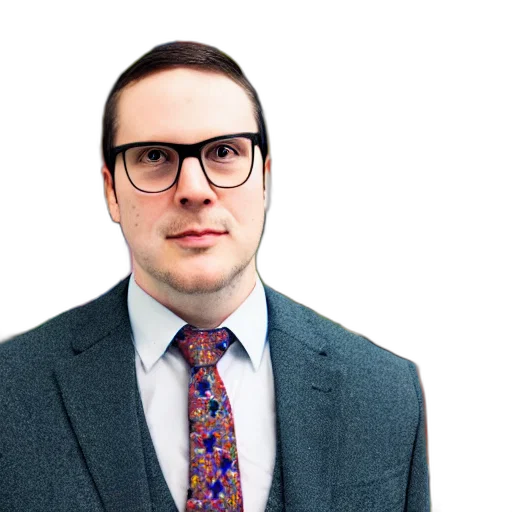 staff, jacket, face, hair transparent PNG cut-out