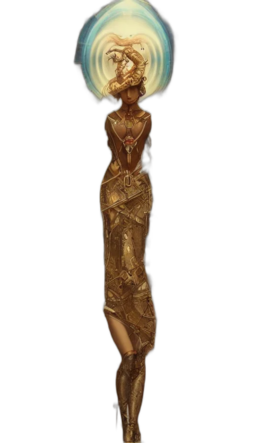 dress, staff, crown, concept art, fantasy art, 3d render, pixel art, earth tones transparent PNG cut-out