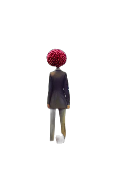 hat, umbrella, hair, staff, 3d render, concept art, pixel art, photorealistic transparent PNG cut-out