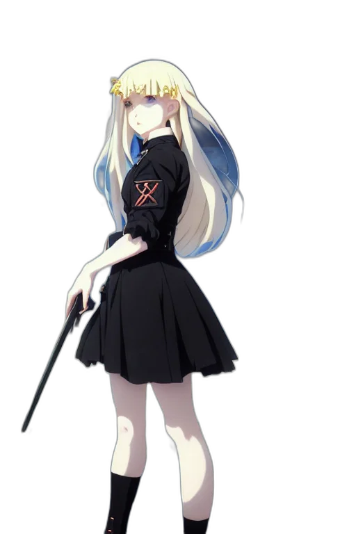 staff, dress, weapon, sword, anime, concept art, pixel art, fantasy art transparent PNG cut-out