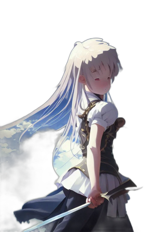 dress, staff, sword, weapon transparent PNG cut-out