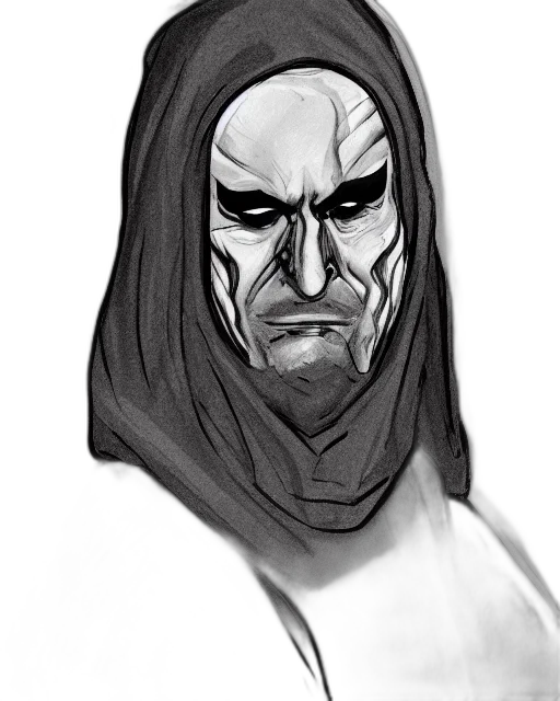 mask, face, comic book art, concept art transparent PNG cut-out