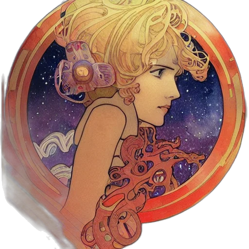 jewelry, fantasy art, comic book art, concept art, anime, outer space, galaxy, beautiful transparent PNG cut-out