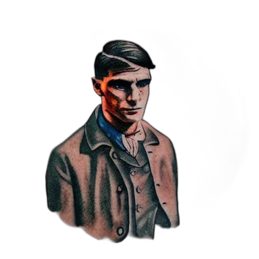 face, jacket, mask, staff, watercolor, concept art, photorealistic, pixel art transparent PNG cut-out