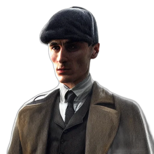 hat, jacket, face, staff transparent PNG cut-out