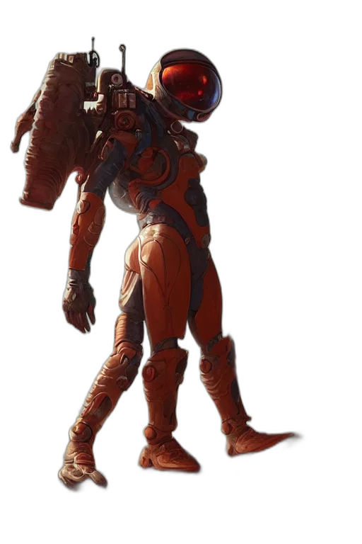 robot, weapon, staff, concept art transparent PNG cut-out