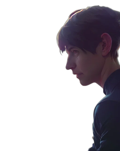 face, robot, creature, concept art, anime, photorealistic, fantasy art, neon lights transparent PNG cut-out