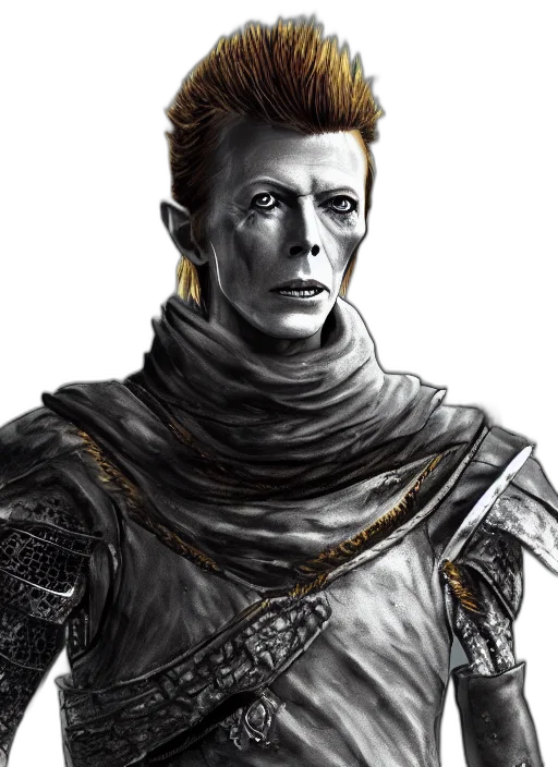 face, fantasy art, photorealistic, comic book art, concept art, portrait, david, bowie transparent PNG cut-out