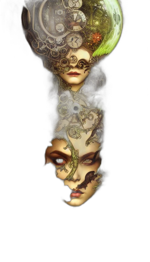 mask, face, crown, jewelry transparent PNG cut-out