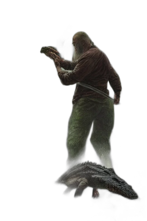 creature, animal, staff, dragon transparent PNG cut-out