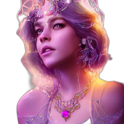 crown, jewelry, dress, face, fantasy art, concept art, photorealistic, pixel art transparent PNG cut-out