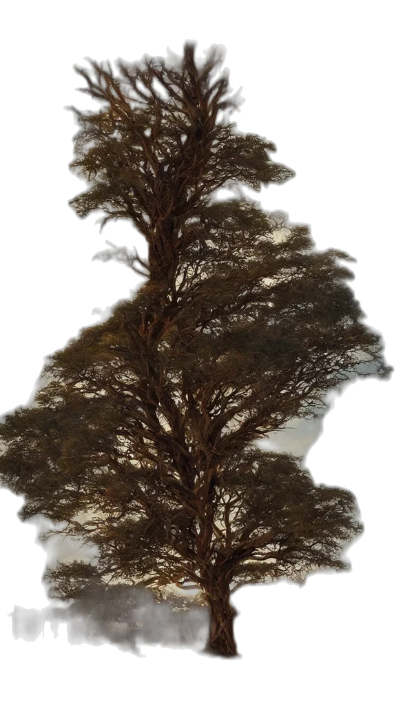 tree, hair, crown, dress transparent PNG cut-out
