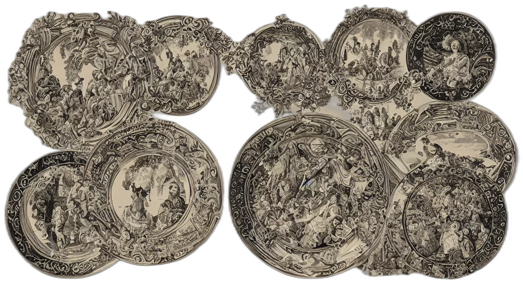 jewelry, crown, plates, repousse, artwork transparent PNG cut-out