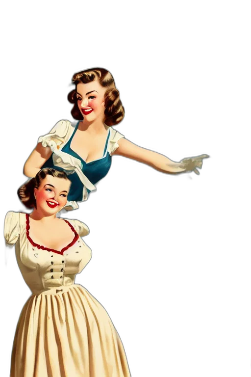 dress, german, advertisement, poster, pinup, girl, dirndl, alps transparent PNG cut-out