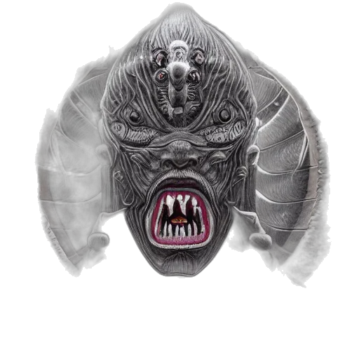 mask, creature, jacket, hair transparent PNG cut-out