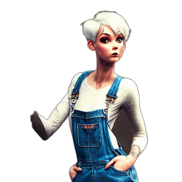 dress, staff, robot, jacket, concept art, 3d render, fantasy art, cartoon transparent PNG cut-out