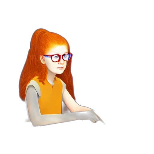 hair, staff, pixel art, cartoon transparent PNG cut-out