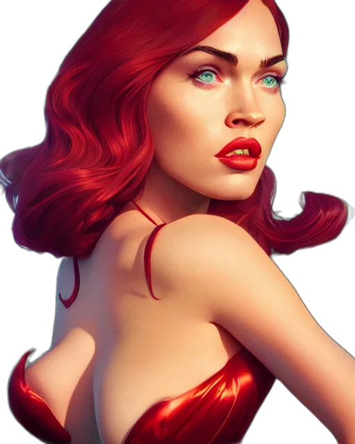 jewelry, dress, comic book art, photorealistic, fantasy art, concept art, red, highly transparent PNG cut-out